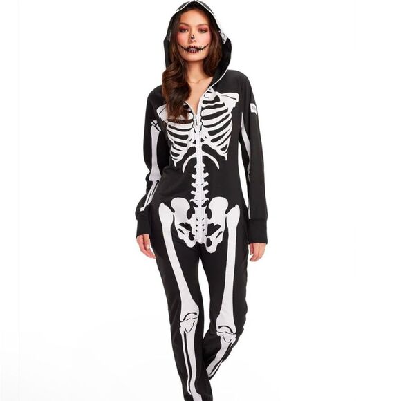 Tipsy Elves WOMEN'S SKELETON COSTUME onesie - Picture 1 of 1
